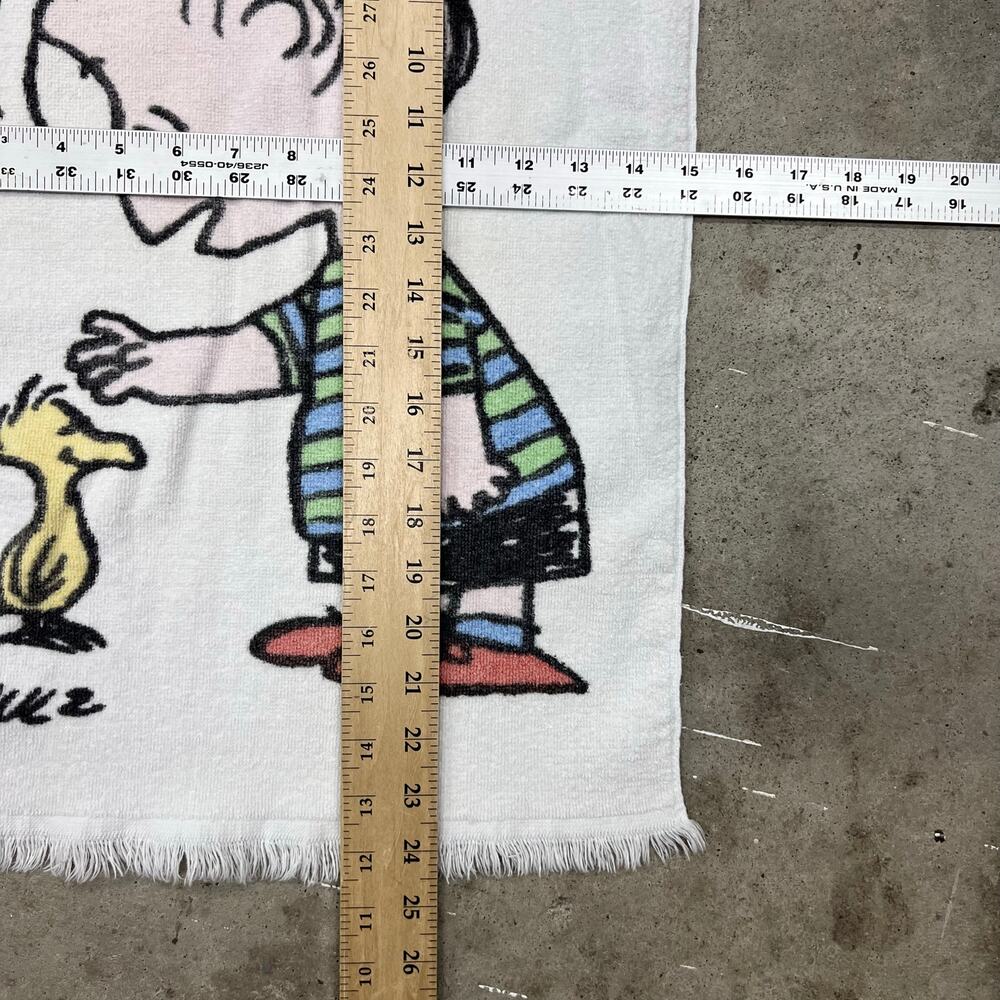 Vintage 1971 Peanuts Linus Woodstock Good Morning Hand Tea Towel Tastemaker - Picture 8 of 10
